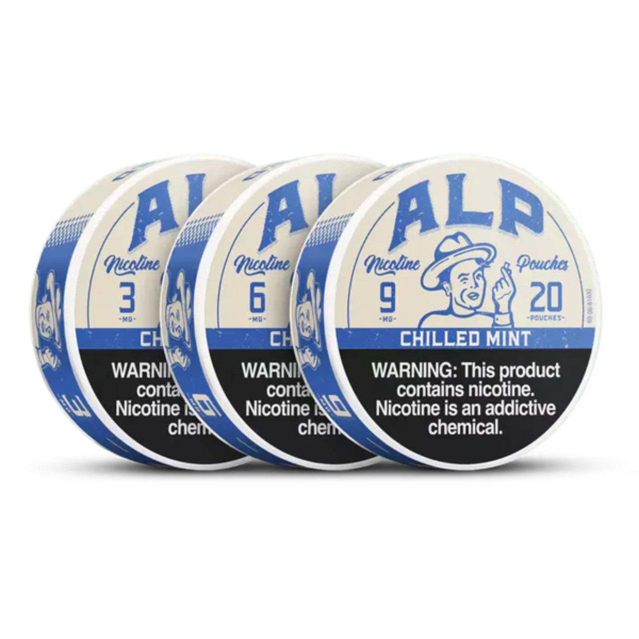 ALP Nicotine Pouches - Chilled Mint 3mg, 6mg, and 9mg