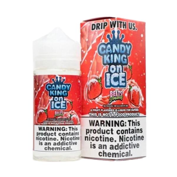 Best Deal Candy King On Ice 100mL Vape Juice - Belts Strawberry