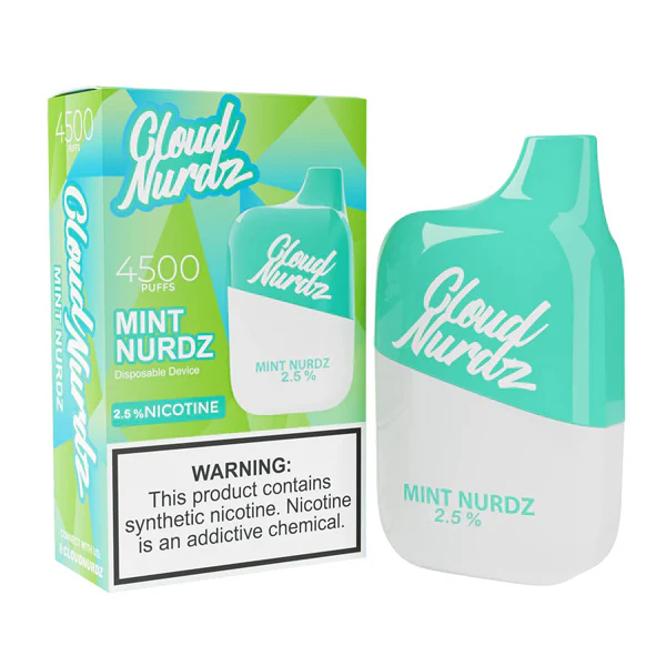 Best Deal Cloud Nurdz 4500 Puffs Disposable Vape 12mL Mint Nurdz