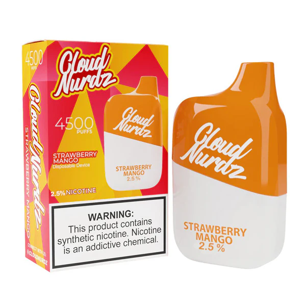 Best Deal Cloud Nurdz 4500 Puffs Disposable Vape 12mL Strawberry Mango