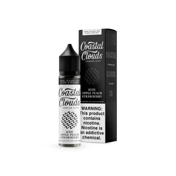 Best Deal Coastal Clouds Vape Juices 60mL (0mg) - Apple Peach Strawberry Iced