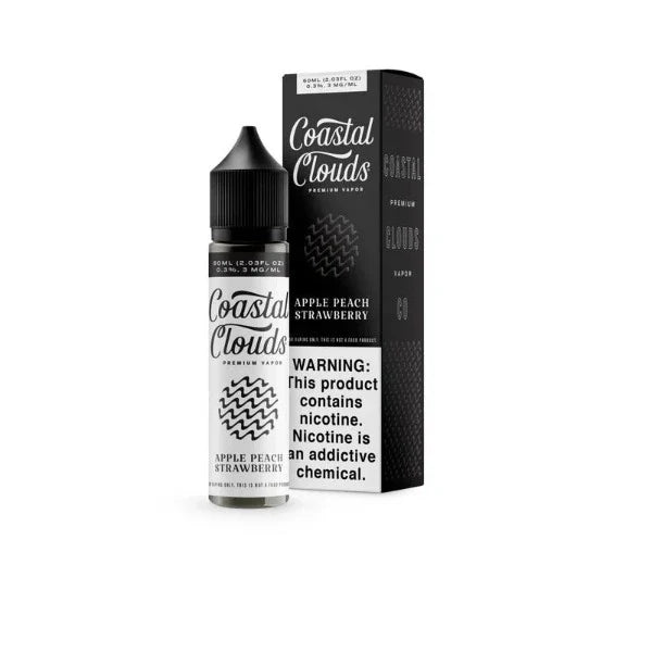 Best Deal Coastal Clouds Vape Juices 60mL (0mg) - Apple Peach Strawberry