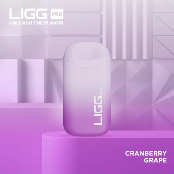 Best Deal LIGG Pro 5500 Puffs Rechargeable Disposable Vape 14mL Cranberry Grape