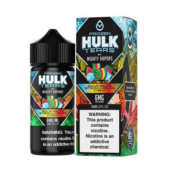 Best Deal Hulk Tears E-Liquid Vape Juice 100mL - Frozen Sour Belts Straw-Melon Chew
