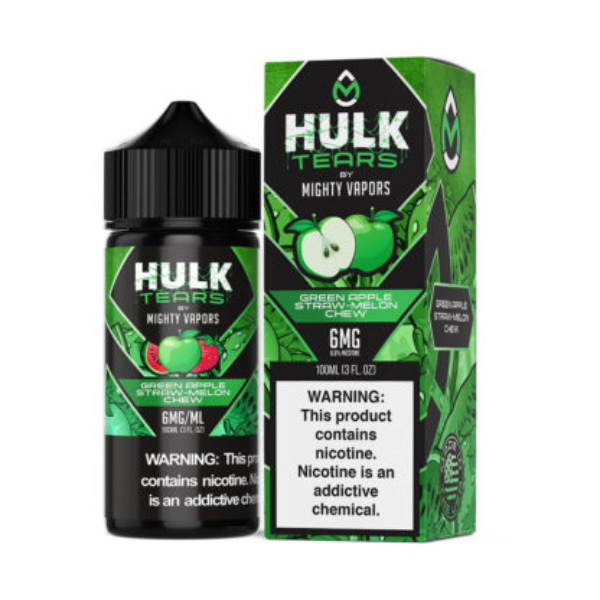 Best Deal Hulk Tears E-Liquid Vape Juice 100mL - Green Apple Straw-Melon Chew