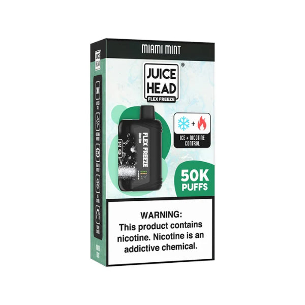 Juice Head Flex Freeze 50K Ice + Nic Control Miami Mint