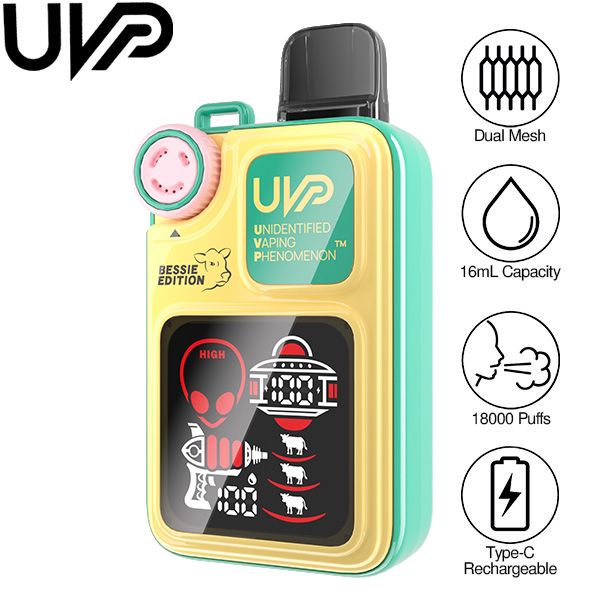 Best Deal UVP Bessie Edition 18K Puff Rechargeable Vape 16mLMiami Mint
