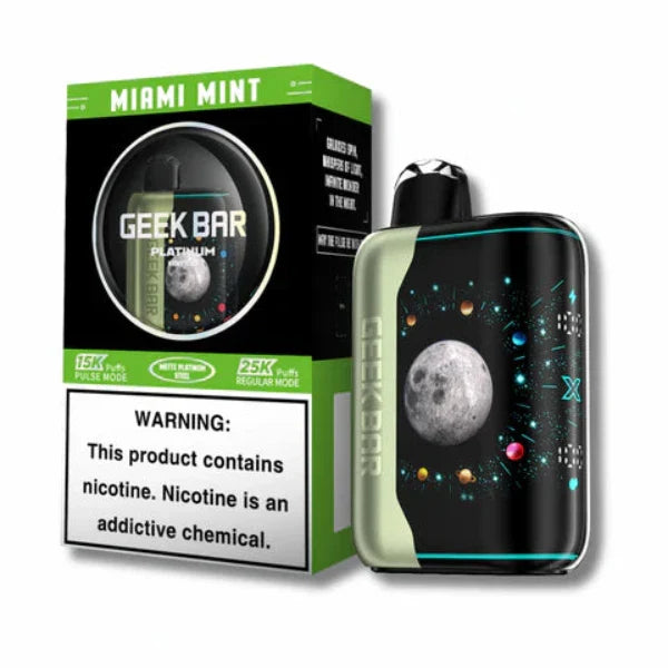 GeekBar Pulse X Platinum Edition 25,000 Puffs Disposable 18mL Best Flavor Miami Mint