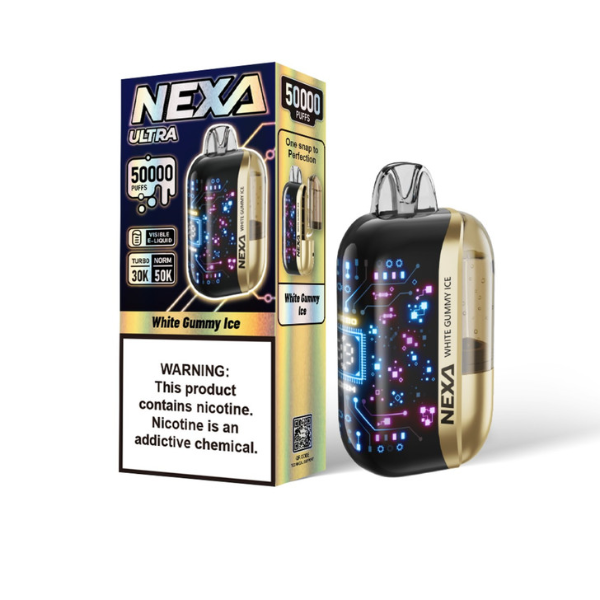 Best Deal Nexa Ultra 50,000 Puffs Disposable Vape 20mL - White Gummy Ice