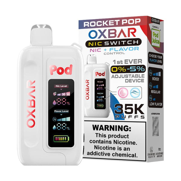 OXBAR x Pod Juice NIC Switch 35,000 Puff Disposable Rocket Pop