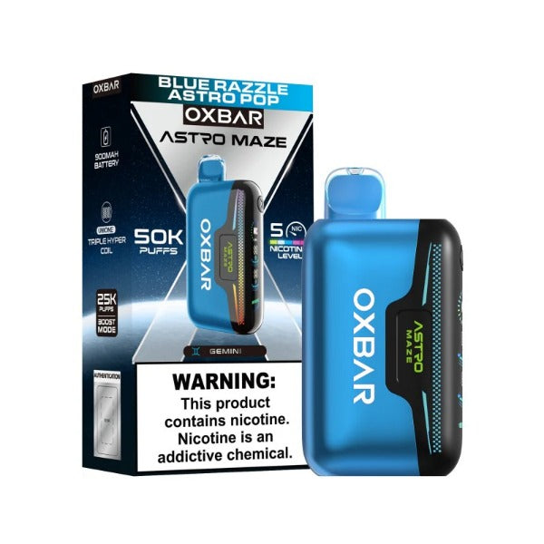 Best Deal OXBAR Astro Maze 50,000 Puffs Disposable Vape - Blue Razzle Astro Pop