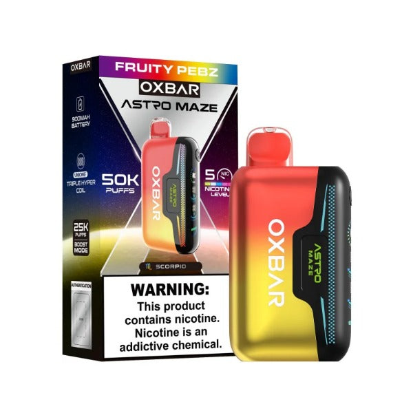 Best Deal OXBAR Astro Maze 50,000 Puffs Disposable Vape - Fruity Pebz