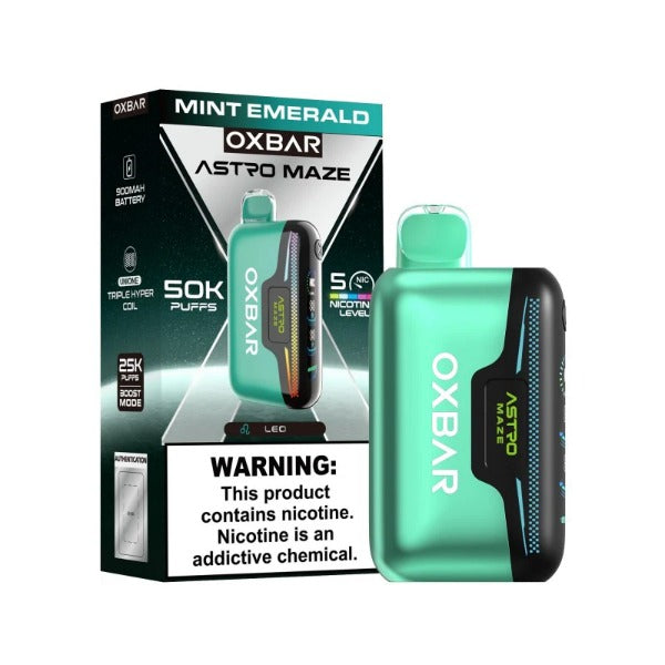 Best Deal OXBAR Astro Maze 50,000 Puffs Disposable Vape - Mint Emerald