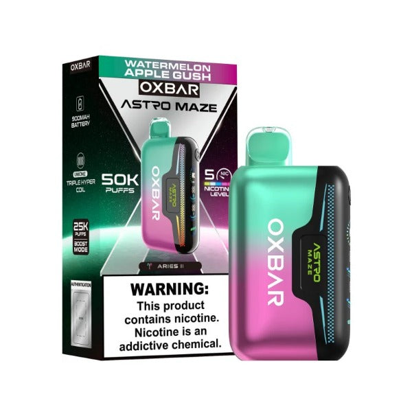 Best Deal OXBAR Astro Maze 50,000 Puffs Disposable Vape - Watermelon Apple Gush