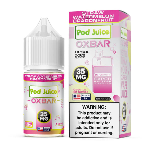 Pod Juice x OXBAR Salt E-Liquid 30mL Straw Watermelon Dragonfruit