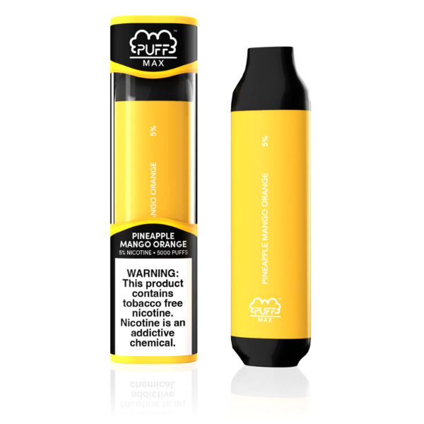 Best Deal Puff Max 5000 Puffs Disposable Vape 11mL - Pineapple Mango Peach