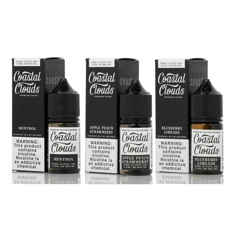 Coastal Clouds Salt 30ML Vape Juice Best Flavors Iced Mango Berries Melon Berries Chilled Apple Pea