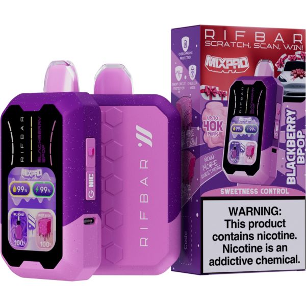 Best Deals - Rifbar MixPro 40K Puffs Disposable - Blackberry B Pop