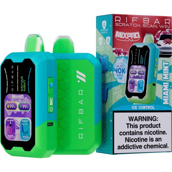 Best Deals - Rifbar MixPro 40K Puffs Disposable - Miami Mint