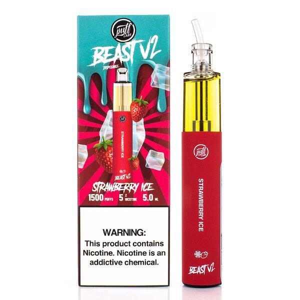 Best Deal Puff Beast V2 Disposable Vape 5mL 10 Pack - Strawberry