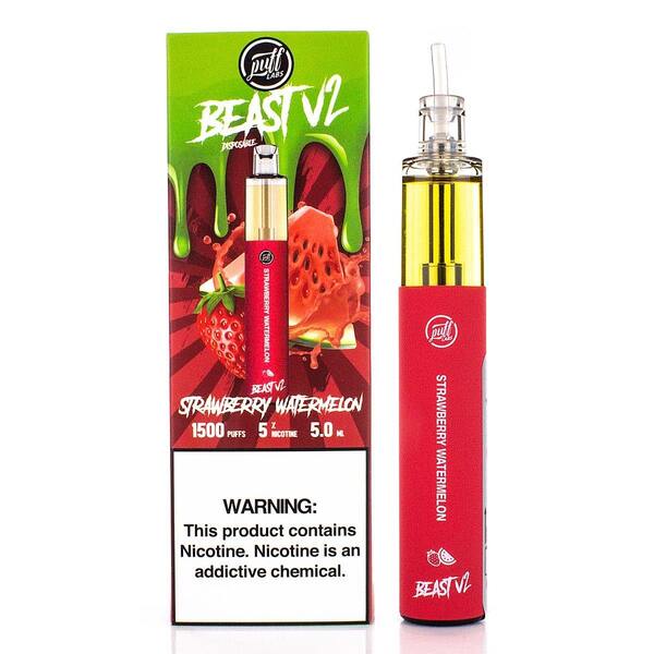Best Deal Puff Beast V2 Disposable Vape 5mL 10 Pack - Strawberry Watermelon