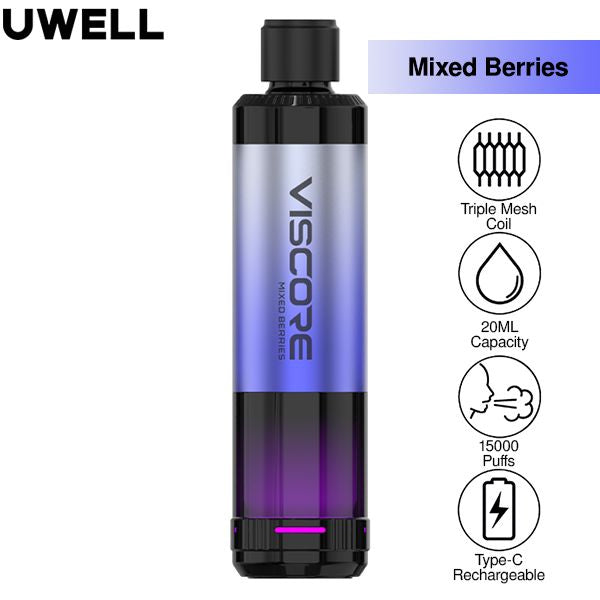 Uwell Viscore Tri15000 Disposable Vape Mixed Berries