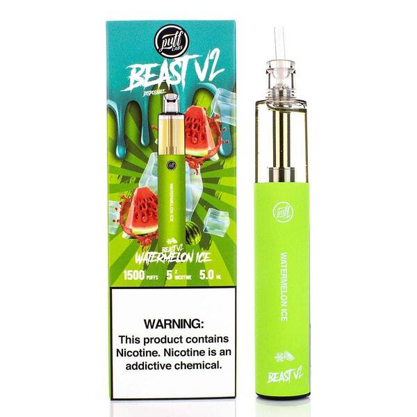 Best Deal Puff Beast V2 Disposable Vape 5mL 10 Pack - Watermelon Ice