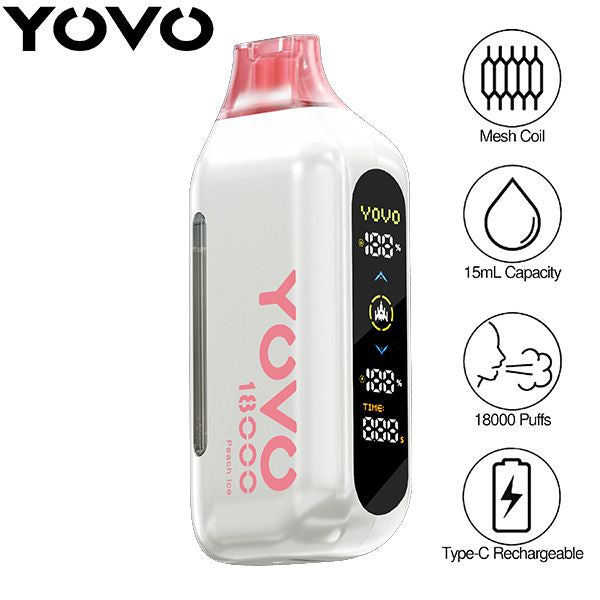 Yovo Ultra 18000 Puffs Disposable Peach Ice