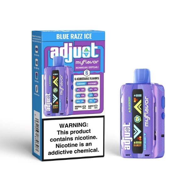 Best Deal Adjust MyFlavor 40,000 Puffs Disposable Disposable - Blue Razz Ice