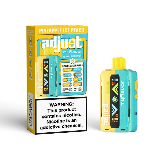 Best Deal Adjust MyFlavor 40,000 Puffs Disposable Disposable - Pineapple Ice Peach