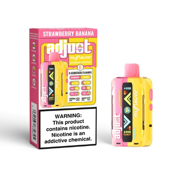 Best Deal Adjust MyFlavor 40,000 Puffs Disposable Disposable - Strawberry Banana