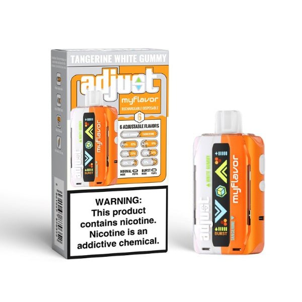 Best Deal Adjust MyFlavor 40,000 Puffs Disposable Disposable - Tangerine White Gummy
