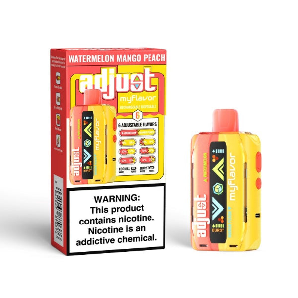 Best Deal Adjust MyFlavor 40,000 Puffs Disposable Disposable - Watermelon Mango Peach