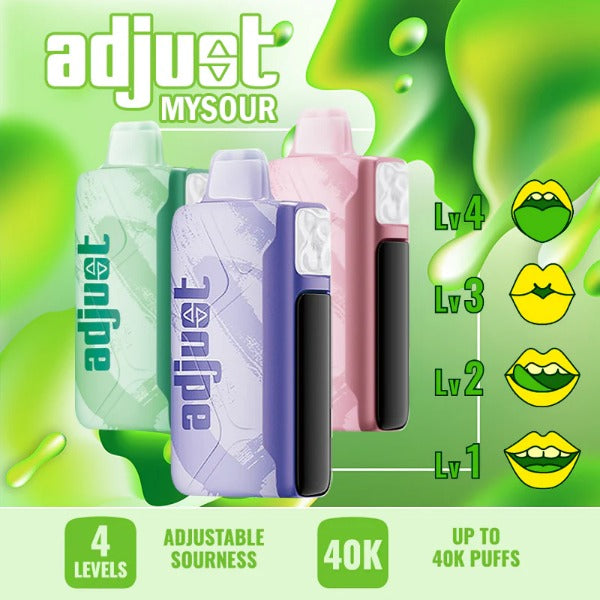 Best Deal Adjust MySour 40,000 Puffs Disposable