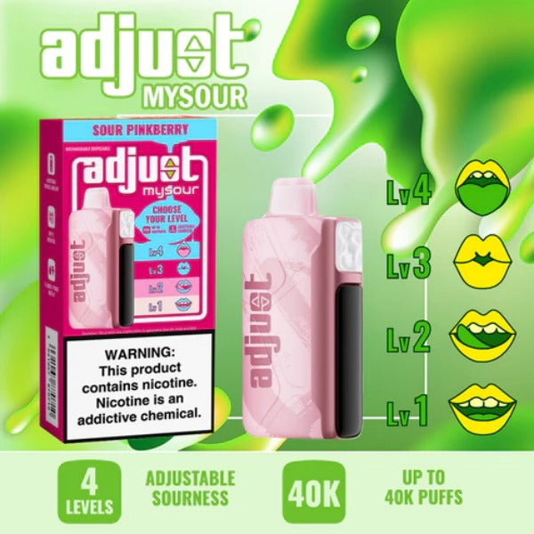 Best Deal Adjust MySour 40,000 Puffs Disposable - Sour Pinkberry