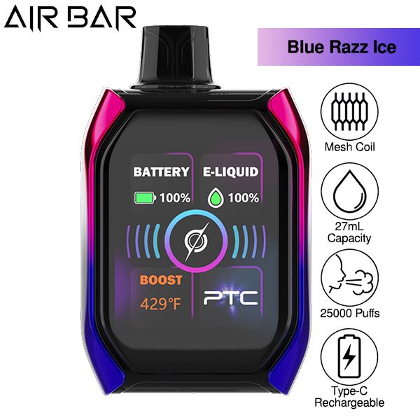 Best Deal Air Bar Aura Disposable (Pack of 5) - Blue Razz Ice