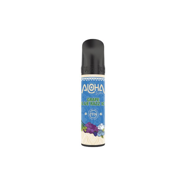 Best Deal Aloha Sun TFN Single Disposable Vape 8mL Grape Blue Razz Ice