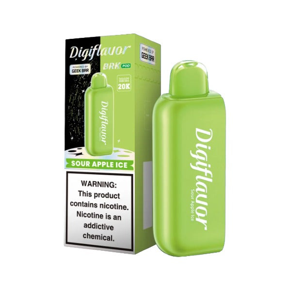 Best Deal Digiflavor BRK 20,000 Puffs Disposable Pod - Sour Apple Ice