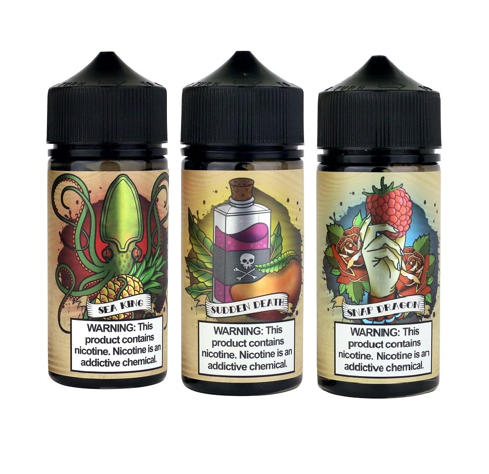 Shijin Vapor Bora Salt Vape Juice 30mL Best Flavors Sea King Sudden Death
