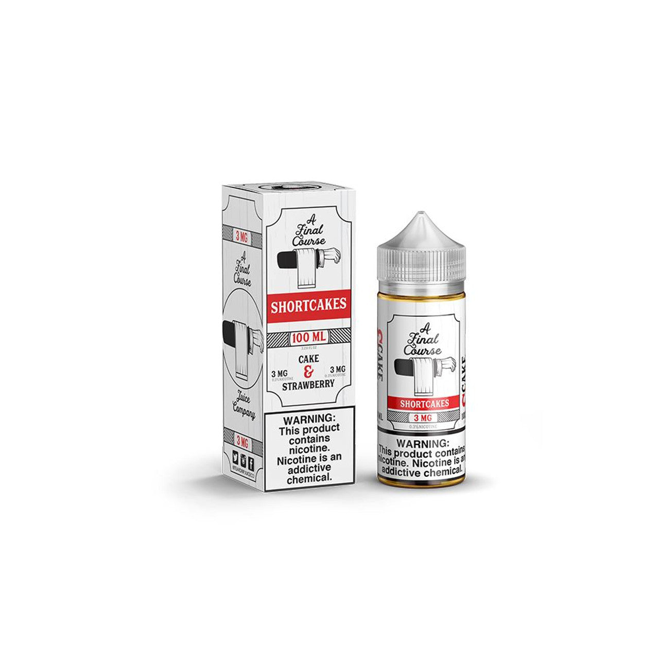 A Final Course E-Liquid 100mL Freebase Best Flavor Shortcakes