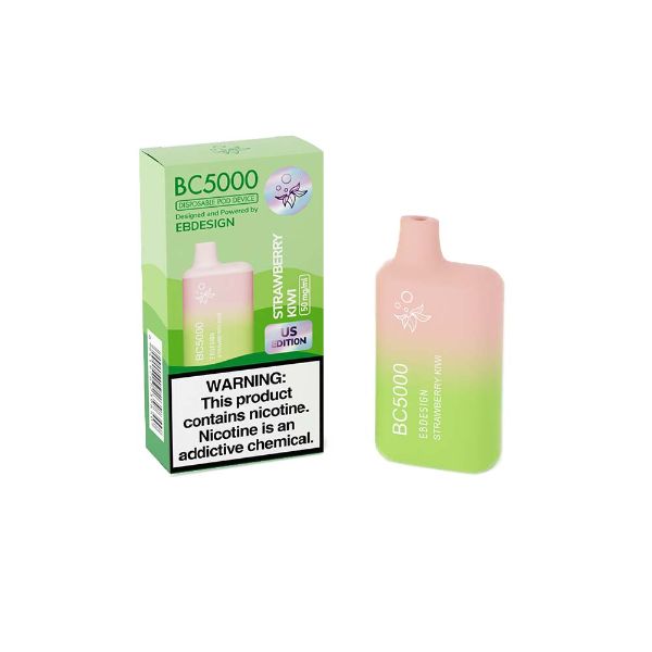 Best Deals Elf Bar BC5000 1Pk Disposable Vape 13mL Best Flavor Strawberry Kiwi