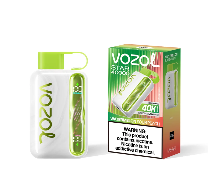 Best Deal Vozol Star 40k Puffs Disposable Vape 10 Pack - Watermelon Sour Peach