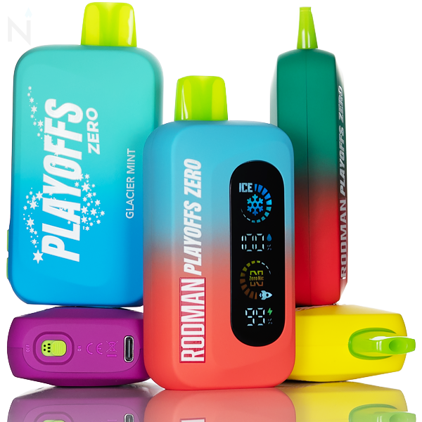 RODMAN Playoffs 50K zero nicotine disposable vape 50000 puffs 0% freebase rechargeable draw activated 10 flavors buy online