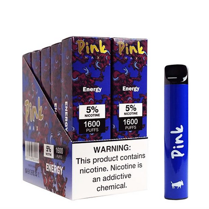 Pink Max Disposables Vape 5mL 10 Pack Best Flavor Energy