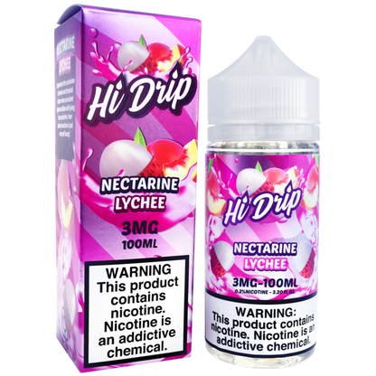 Hi-Drip E-Liquid 100mL Vape Juice Best Flavor Nectarine Lychee