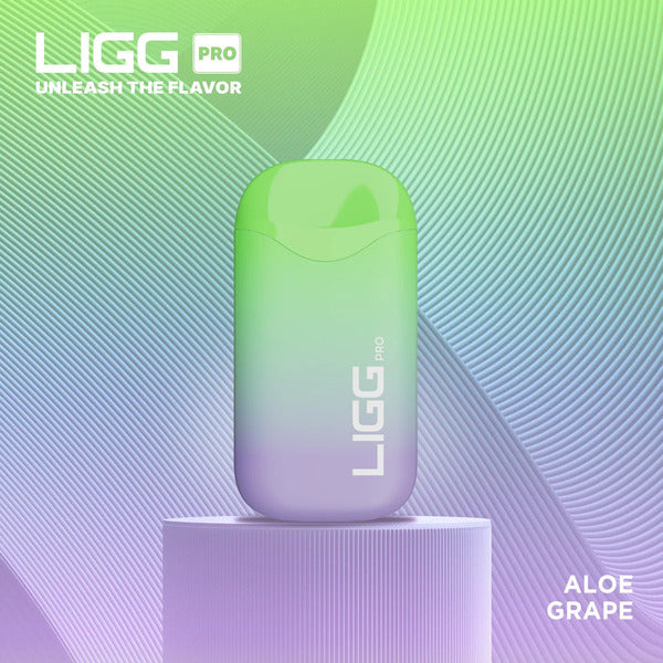 Best Deal LIGG Pro 5500 Puffs Rechargeable Disposable Vape 14mL Aloe Grape