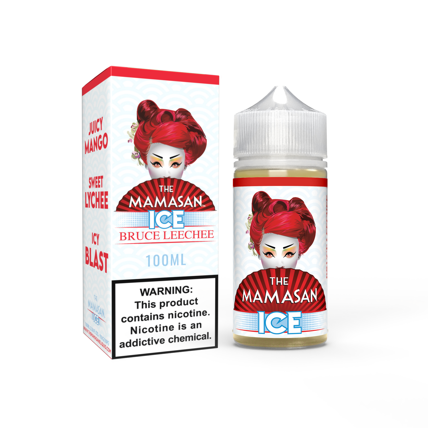 The Mamasan 100mL Vape Juice Best Flavor Bruce Leechee Ice