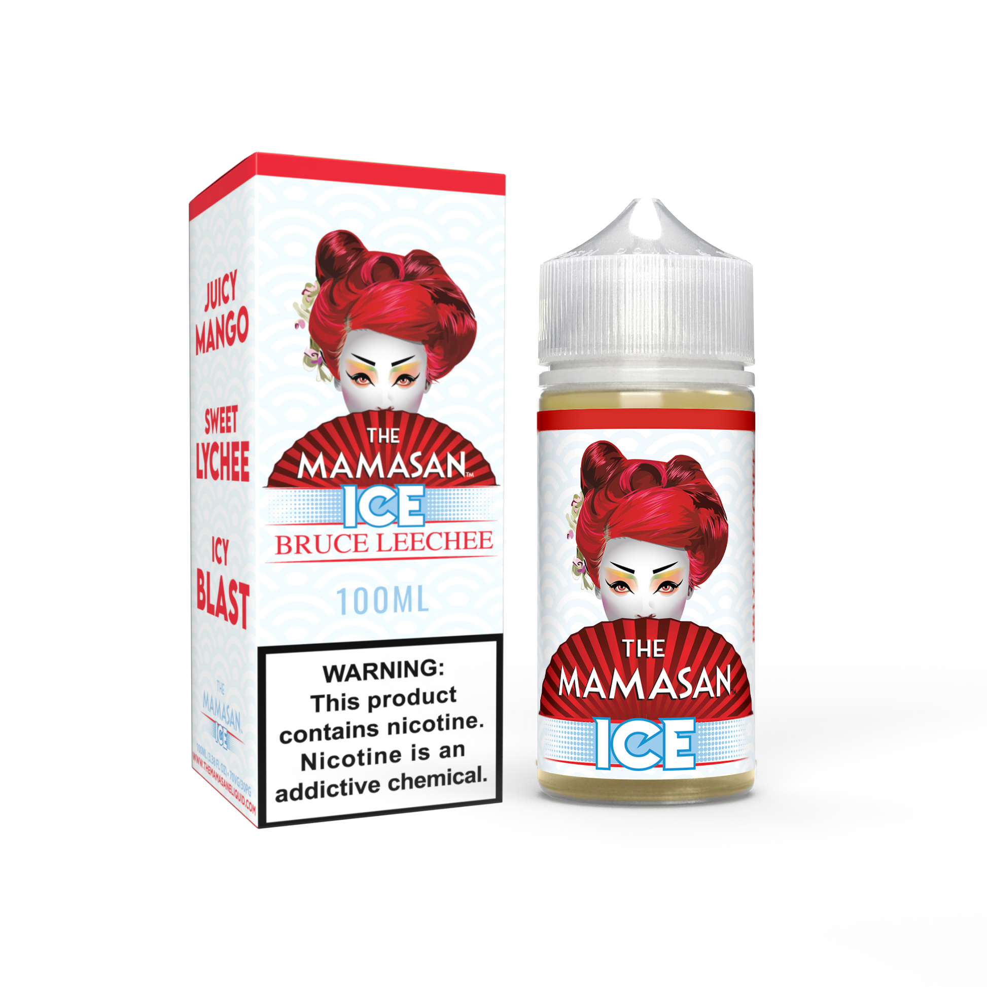 The Mamasan 100mL Vape Juice Best Flavor Bruce Leechee Ice