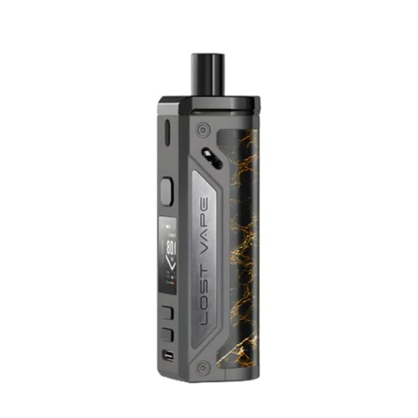 Best Deal Lost Vape Thelema Pod Kit 80w - Black/Glossy Leather