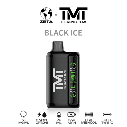 Best Deal TMT by Floyd Mayweather 15,000 Puffs Disposable Vape 20mL Black Ice